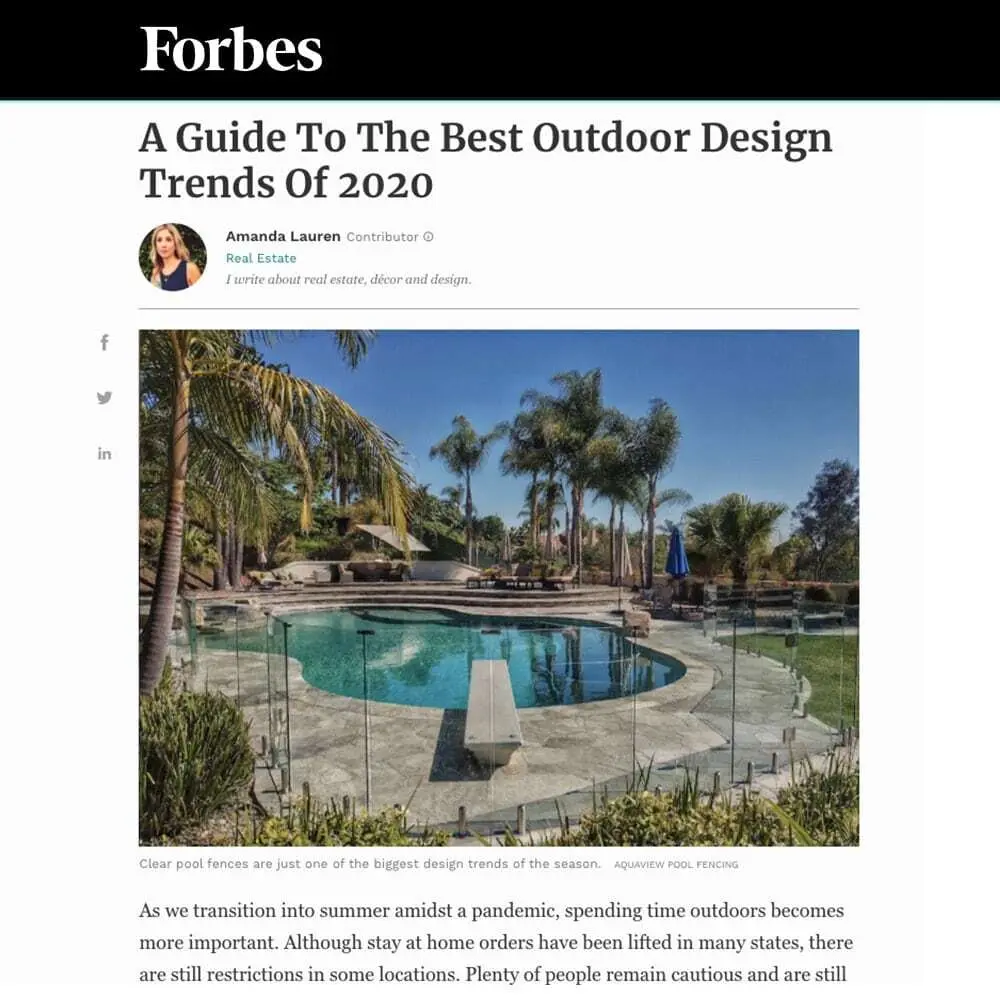 forbes, Aquaview Fencing Featured in Forbes Magazine