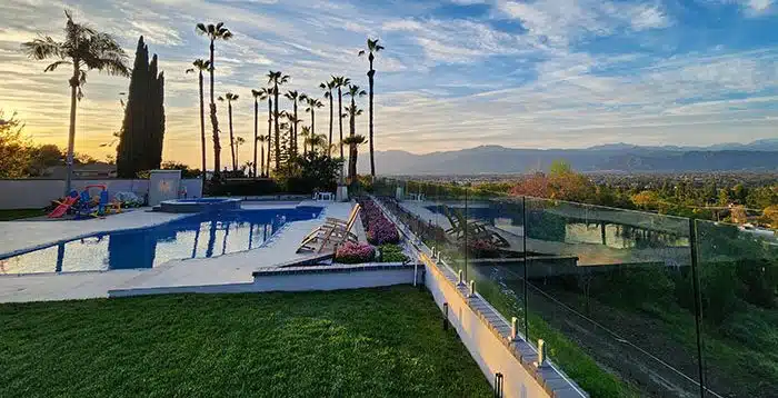 , Palm Springs Glass Pool Fence